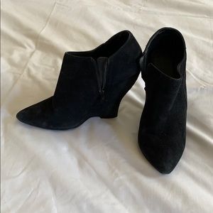 Aldo Black Wedge Booties